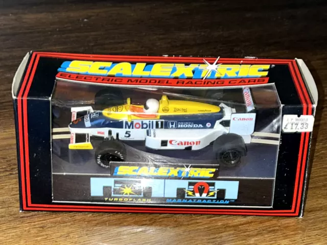 SCALEXTRIC C.462 Williams Honda FW11 Vintage Slot Car Modellauto 403-15