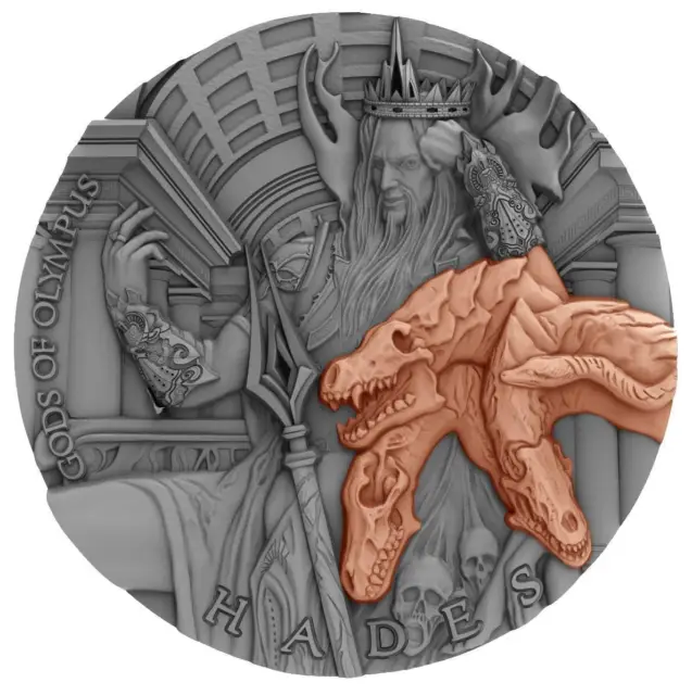 Niue 2018, Gods of Olympus, HADES, 2oz silver, $5