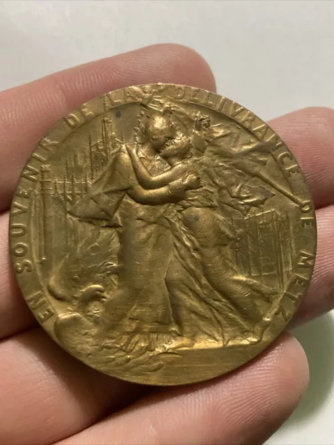 Médaille en Bronze Metz à ses Libérateurs 1918 Grande Guerre Souvenir Histoire
