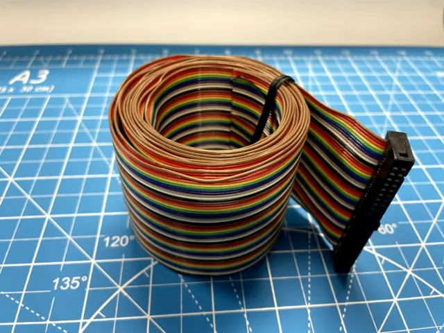 50 Pin Flat Rainbow Color Ribbon Cable - 6 feet Roll