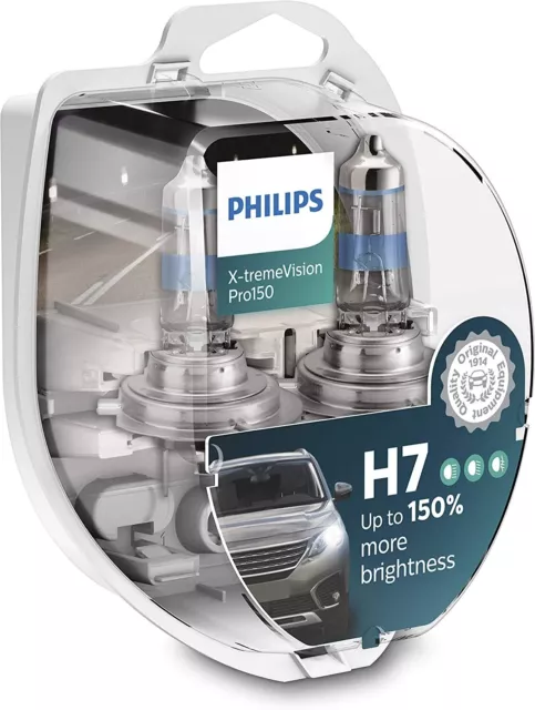 Philips X-Tremevision Pro150 H7 Lampe Pour Éclairage Avant +150%, Set De 2 Blanc