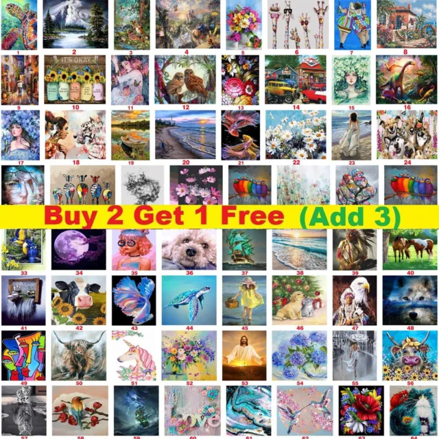 DIY Oil Acrylic Painting Kit Paint By Numbers Adult Children Beginners Frameless