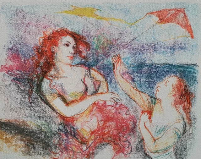Roberta Correnti Serigrafia Firmata arte figurativa Acquilone quadro arredo casa