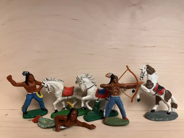 Indianer Cowboy  DDR Spielzeug Lisanto ARI ,ähnl. Elastolin Lineol Masse Figur