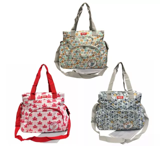 Large Waterproof Baby Nappy Changing Bags Diaper Hospital Shoulder Bag Set 9050