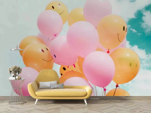 3D Balloon Smile Wallpaper Wall Mural Removable Self-adhesive Sticker163