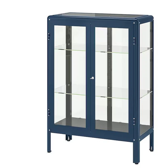 Ikea FABRIKÖR Glass-door cabinet, black-blue, 31 7/8x44 1/2 " Ikea FABRIKÖR Glass-door cabinet, black-blue, 31 7/8x44 1/2 "