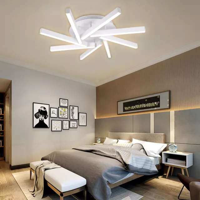 Modern LED Ceiling Lighting Remote Control Flush Mount Dimmable Light Fixture US