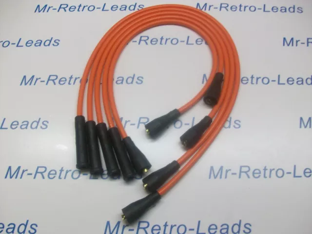 Orange 8Mm Performance Ignition Leads 124 Sport 124 Spider 125 Quality Ht Leads