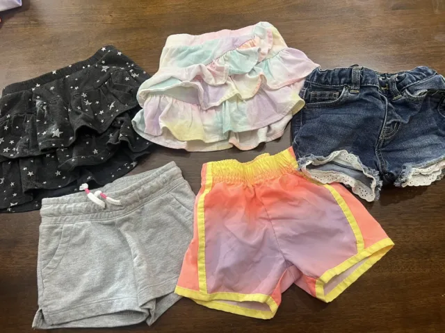 Toddler Girls 3T Summer Shorts Skirt Lot Cat & Jack Jumping Beans