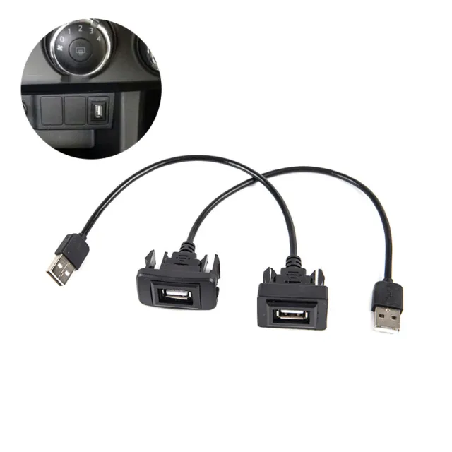 Car Dashboard Flush Mount USB2.0 Panel Extension Cable Adapter for Vigo R-YB