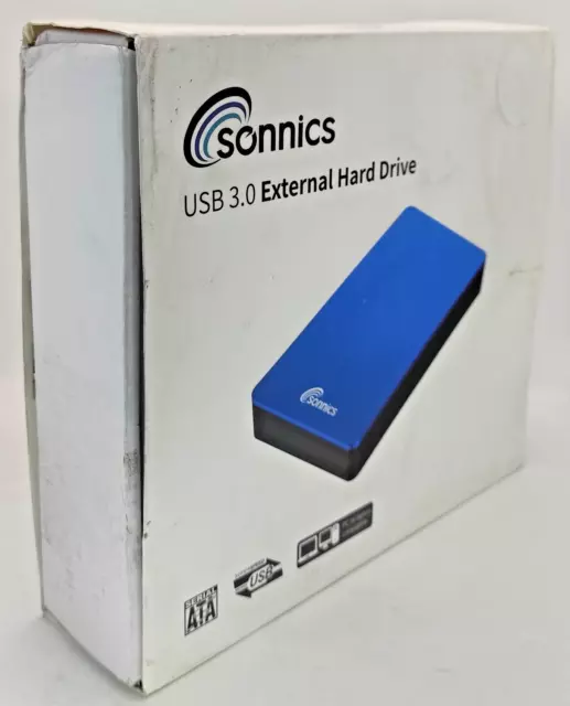 2TB SONNICS External HDD Hard Disk Drive - BLUE