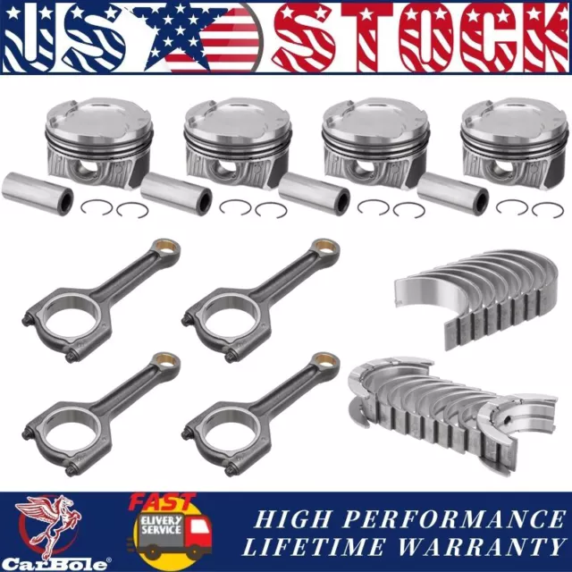 Pistons w/ Rings+Connecting Rods+Bearing Set for BMW 220i 228i 320i 328i 428i X3