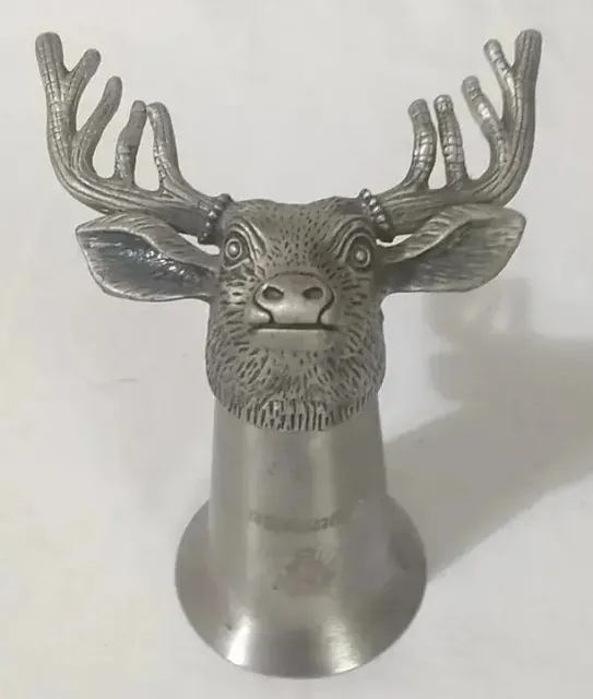 Jagermeister Shot Glass Buck Stag Pewter Stainless Shooter Metal Barware READ