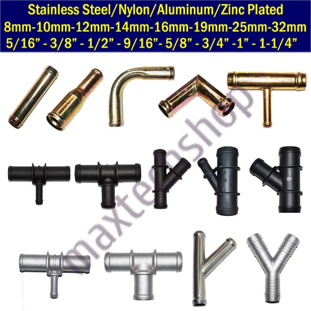 TEE/Y/L HEATER HOSE Fitting Reducer Pipe Adapter Connector Coolant