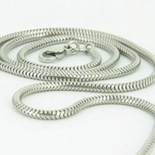 2mm sterling silver 925 Italian round snake link chain necklace bracelet anklet