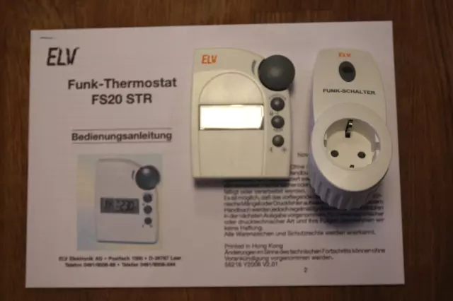 ELV Conrad FS20 STR-2 Funk Heizungsthermostat Temperatur Regler Set ST-3 Aktor!! 2