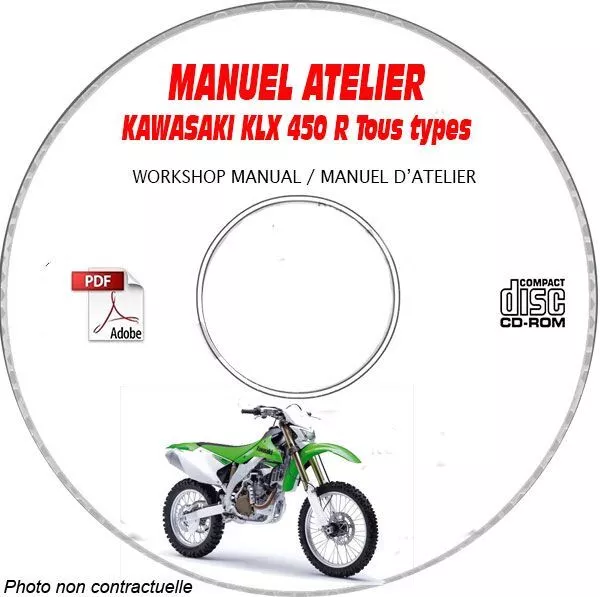 KLX 450R - Manuel Atelier CDROM KAWASAKI FR Expédition - --, Support - CD-ROM -