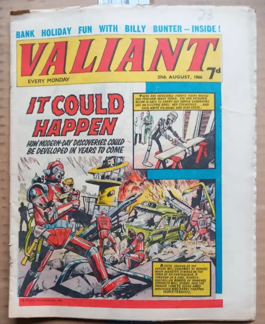 "Valiant " Comic 1966 Classic Vintage Uk Comic Best For Comic Strips!