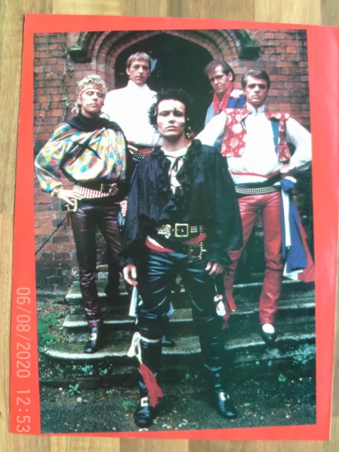 ADAM AND THE ANTS  - ADAM ANT - early Colour  - POSTER ADVERT 1980s Original