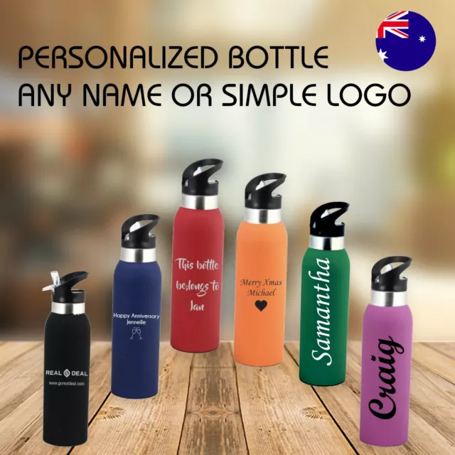 Personalised  Gift Engraved Double Walled 500ml Water Bottle