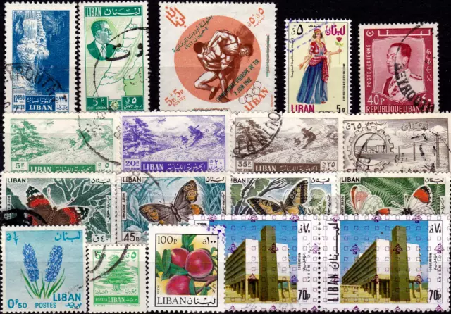 Einsteckkarte mit älteren Marken aus   ***  LIBAN  ***