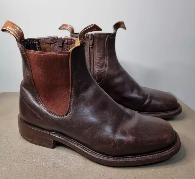 R.M. Williams Comfort Macquarie Chelsea Boots Chestnut / Yearling Leather