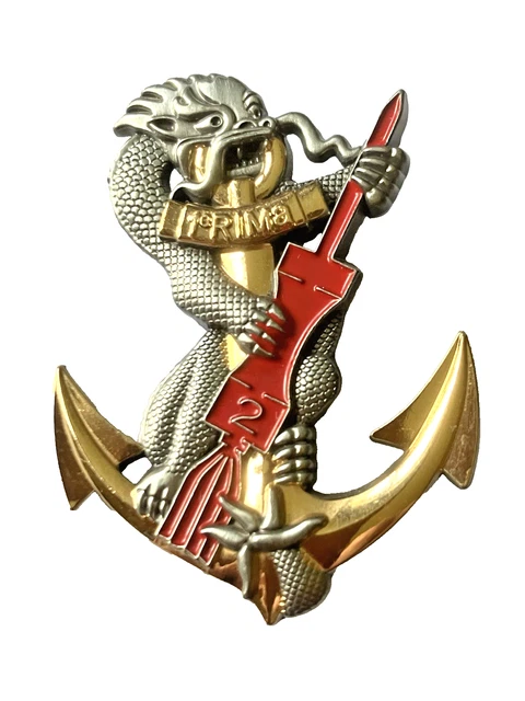 INSIGNE MILITAIRE MARINE TONKIN INDOCHINE FABRICATION LOCALE PEINTE