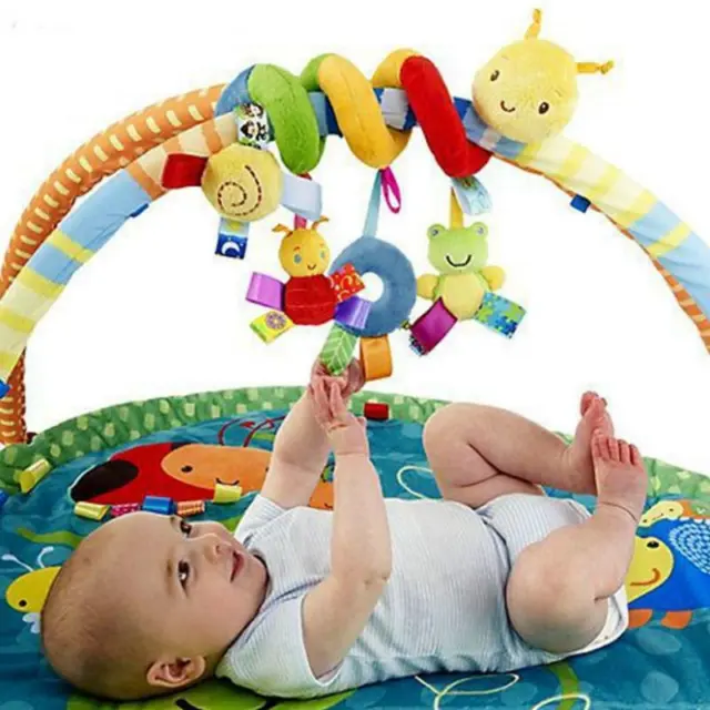 Baby Pushchair Crib Cot Pram Hanging Rattles Spiral Stroller Car Seat Toy SPM