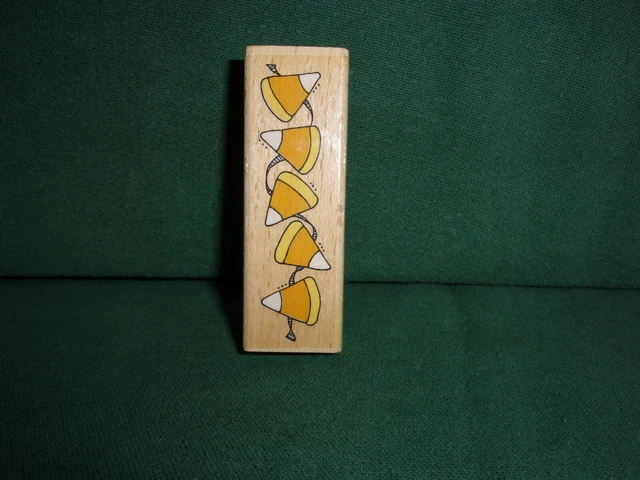 Studio G Candy Corn Rubber Stamp Banner Candy Kolette Hall