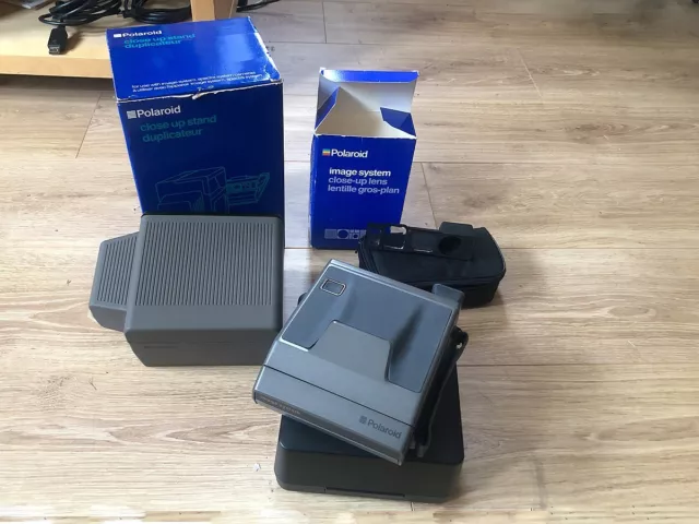 Polaroid Image System camera with accessories