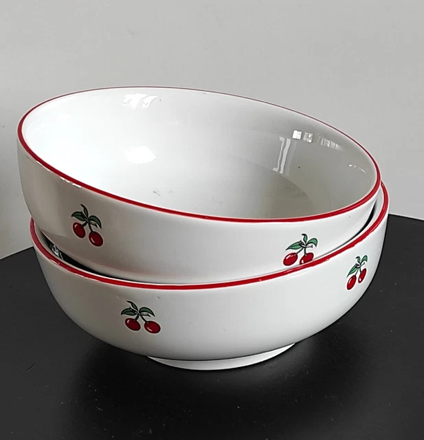 Richard Ginori 2 coppette Decoro Ciliegie, Vintage Made In Italy
