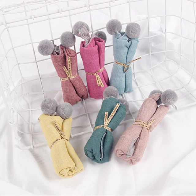 Baby Cotton Triangle Scarves Pure Color Autumn Winter Kids Neck Warm Bibs Scarf