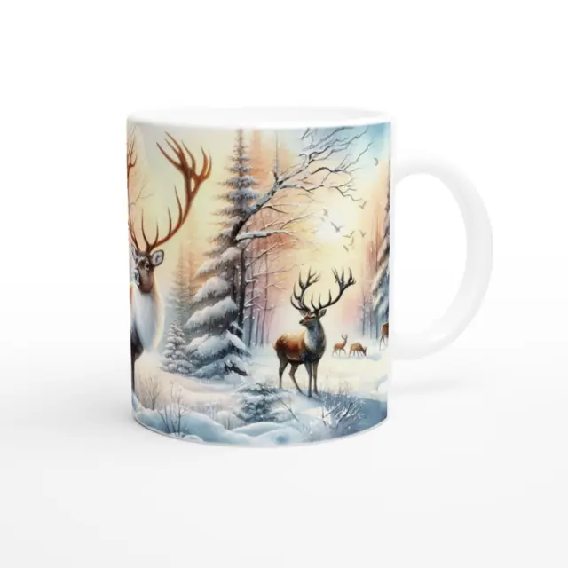 Tasse mit majestätischen Hirschen Keramik Becher Kaffeetasse 325 ml