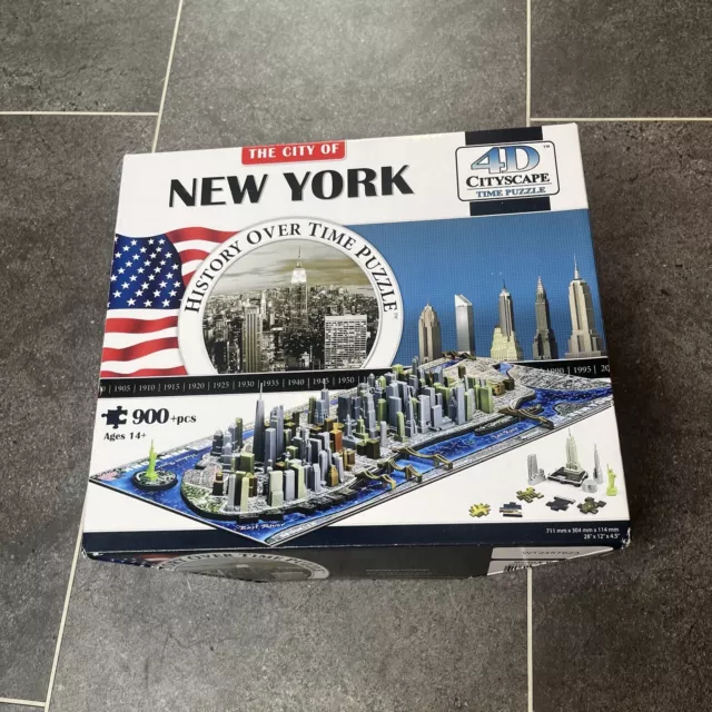 New York City 4D Cityscape Time Puzzle RARE HTF Boxed Complete.