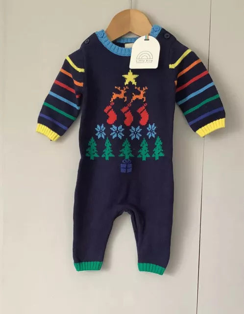 Little Bird Jools Oliver NEW  Age 0-3 Months NEW Navy Knitted All In One Romper