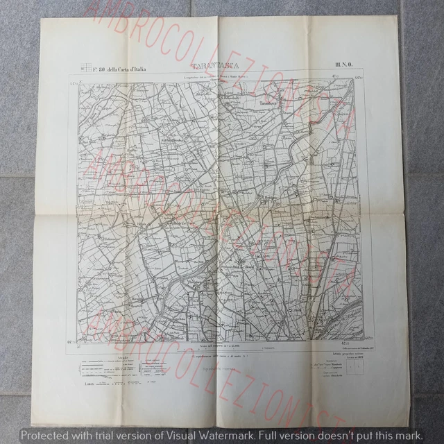 CARTINA MAPPA GEOGRAFICA Istituto Geografico Militare 1879 - Busca EUR ...