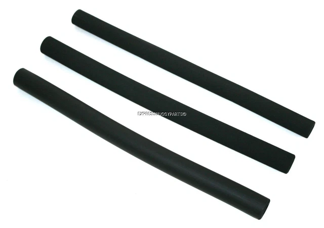 SMOOTH or ROUGH - LONG BUGGY HANDLE BAR FOAM GRIP COVER BLACK PUSHCHAIR STROLLER