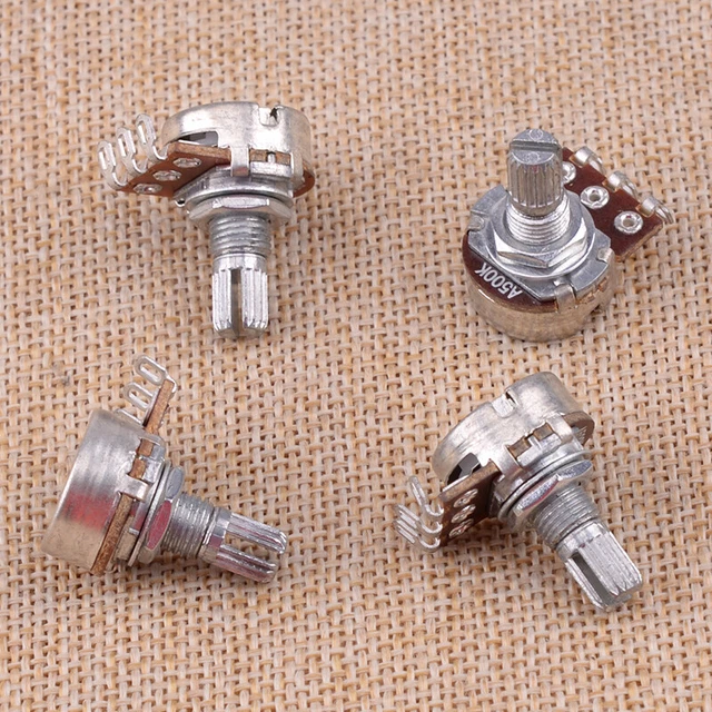 2x A500K & 2x B500K Guitare Basse Court Fendu Arbre Potentiomètres Pots Utile