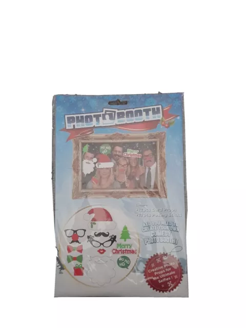 Christmas photo booth selfie kit, 12 props, 12 posing sticks Xmas photo fun.