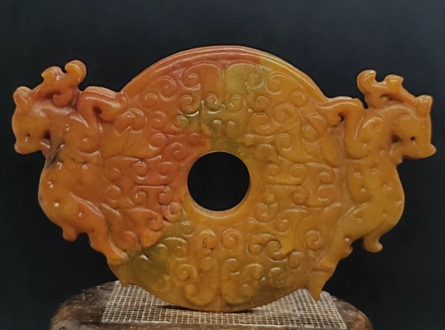 S925 Collar De Jade De Plata Tallado A ano Joyería De Auleto De La Suerte Xinjiang Hetian Jade