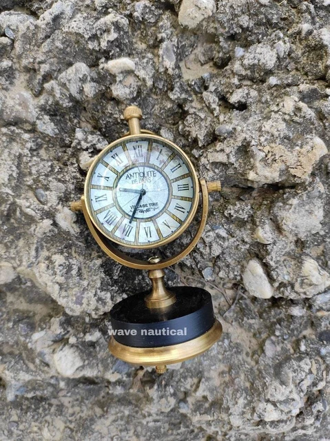 Vintage Time Antik Messing Tischuhr Bürouhr antike Uhr für Tisch
