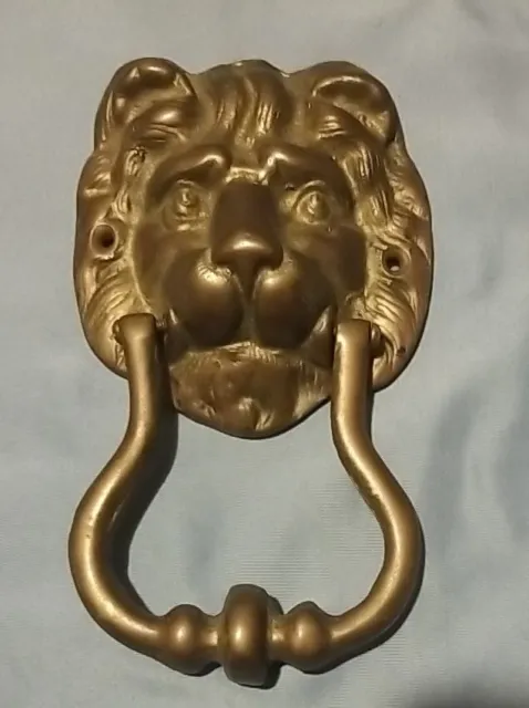 VTG Solid Heavy Brass Majestic Lion Head Door Knocker