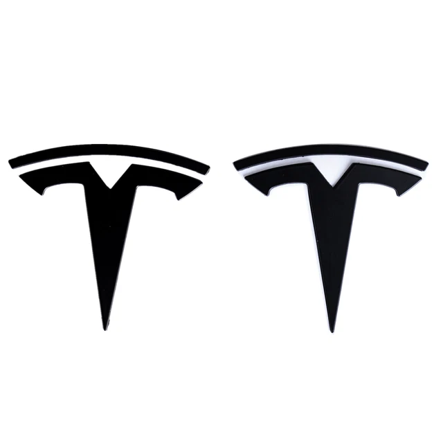 Black Tesla Car Front Hood Rear Trunk Lid Emblem Badge for Tesla Model 3 S