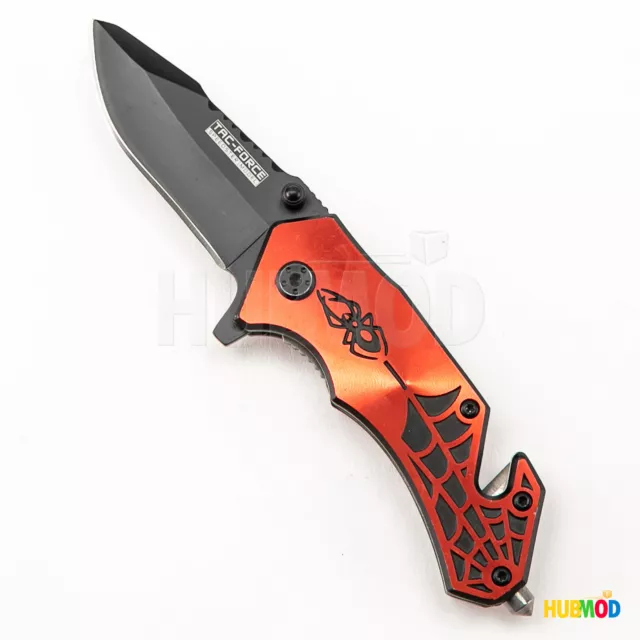 6.2" TAC-FORCE SPIDER Assisted Opening Tactical Folding Pocket Knife Cutter Red