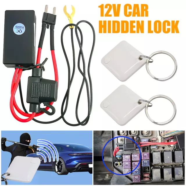 2.4G RFID Immobilizer Wireless Engine Lock Car Alarm System Cut Off Auto  Unlock