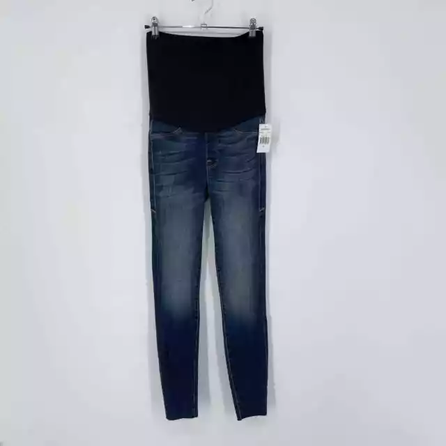 Good American The Home Stretch Skinny Maternity Jeans NEW Size 00 Women's Blue