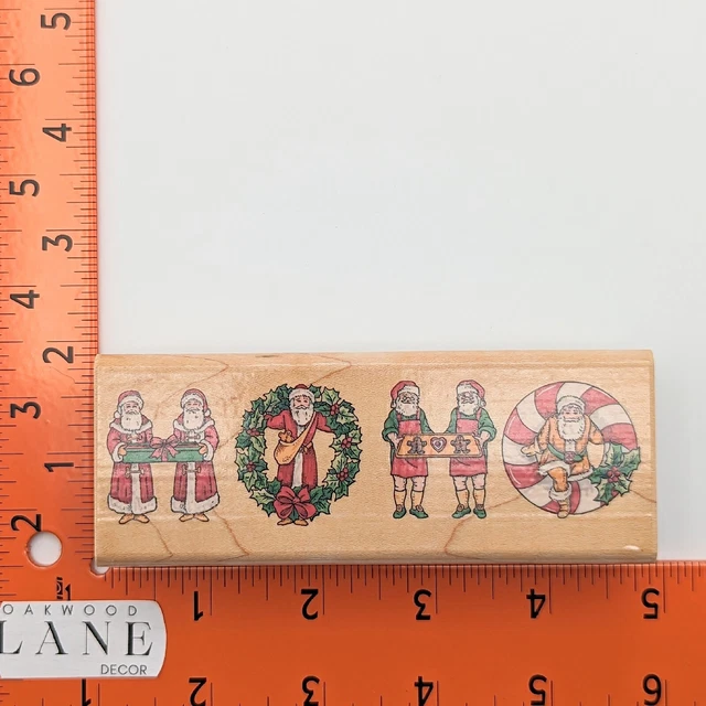 Rubber Stampede Cynthia Hart Ho Ho Santa Saint Nicolaus Baking Food Rubber Stamp