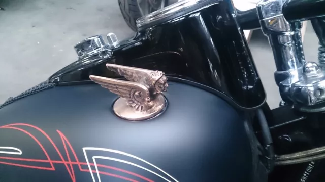 Harley Tankdeckel,Handgefertigt,Chevy 1929, Maßgefertigt, Bobber, Chopper, Weld