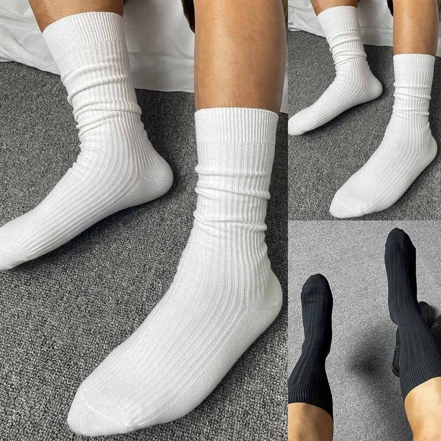 Calze Calzini da Uomo Cotone Semplice Solido SPORTS Lavoro 1 Paio Traspirante